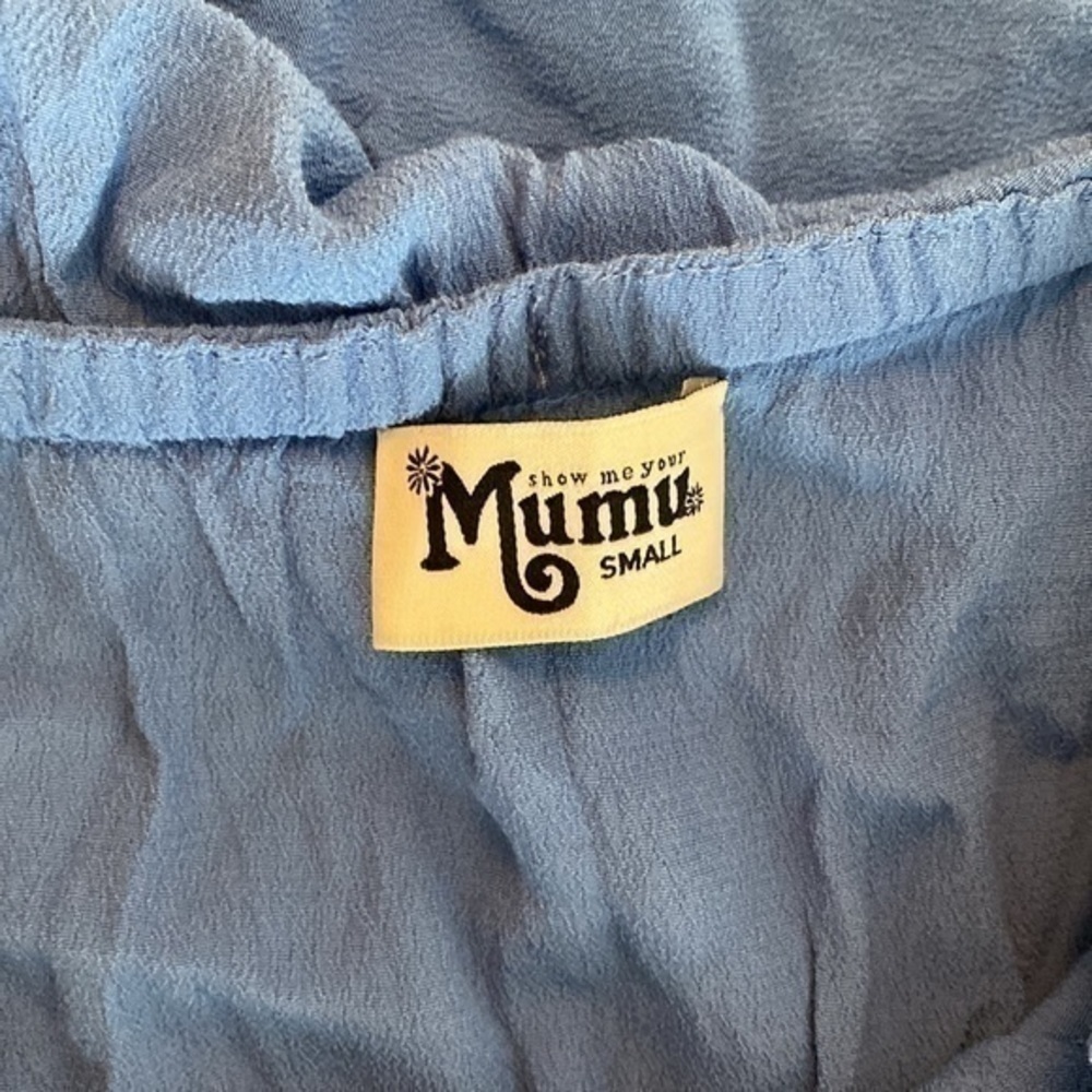 SMYM Thelma Italian Blue crepe popover romper - Picture 11 of 11
